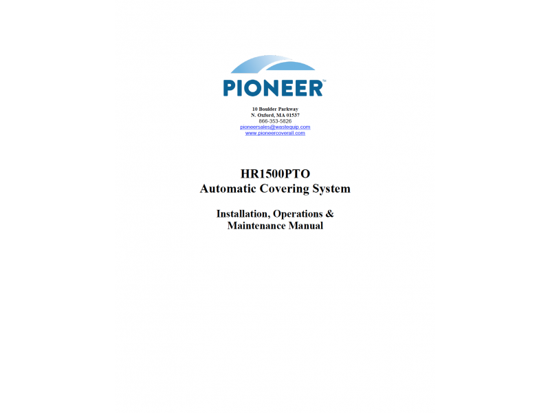 HR1500PTO Automatic Covering System