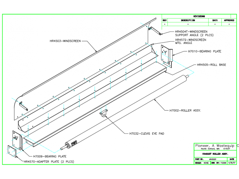 HR4502T Roller Diagram