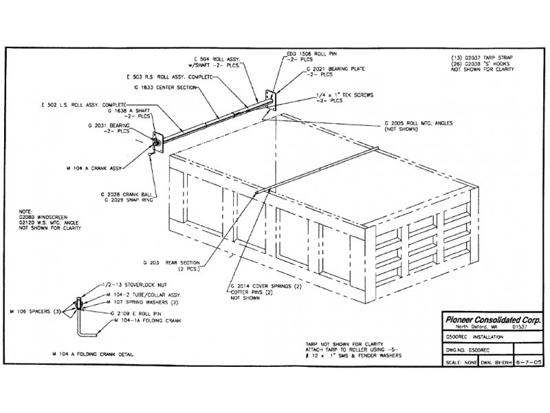 G500REC Manual Covering System for Containers