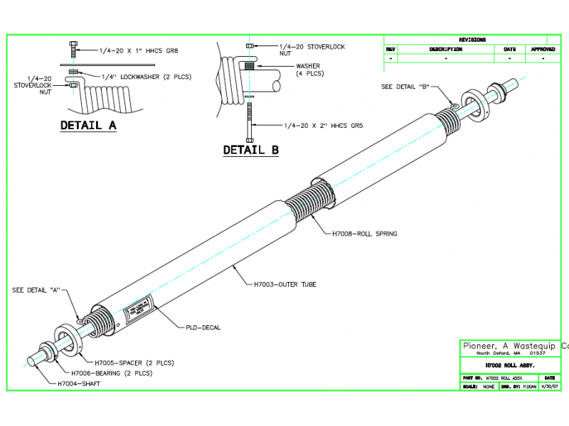 H7002 Rollmaster Replacement Roller