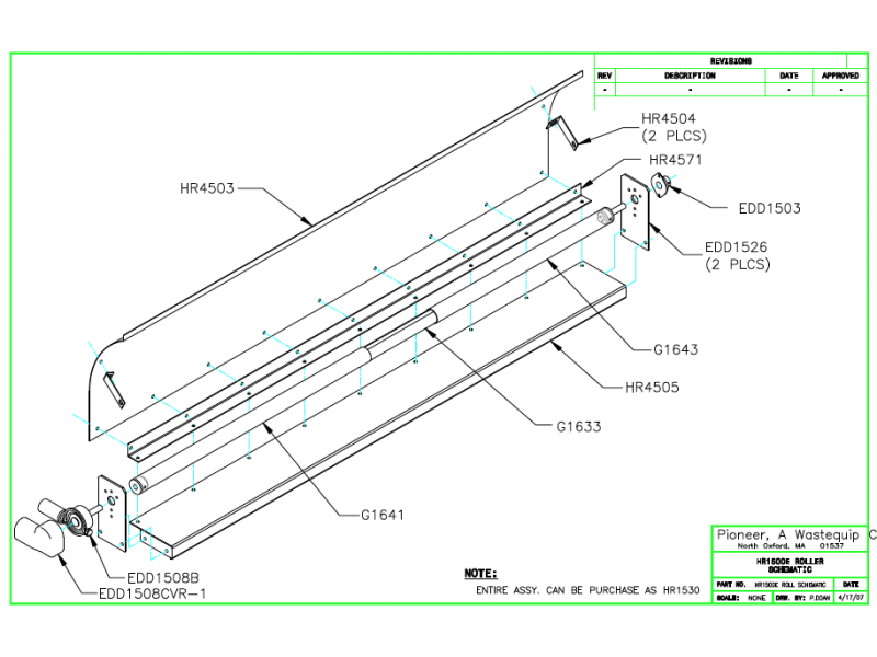 HR1500E Tarping System Diagram