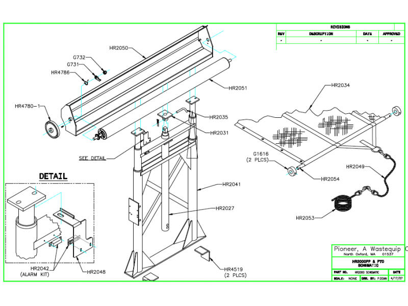 HR2000PP Automatic Covering System Diagram